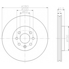 8DD 355 110-241 HELLA Тормозной диск