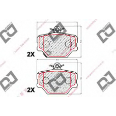 BP2036 DJ PARTS Комплект тормозных колодок, дисковый тормоз