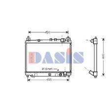 210029N AKS DASIS Радиатор, охлаждение двигателя