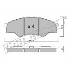 813.0 fri.tech. Комплект тормозных колодок, дисковый тормоз