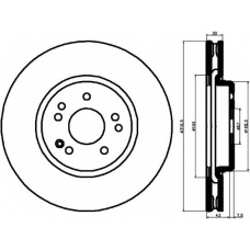 8DD 355 103-401 HELLA Тормозной диск