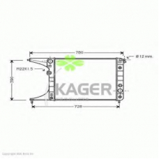 31-0779 KAGER Радиатор, охлаждение двигателя