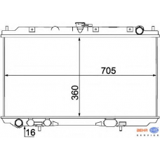 8MK 376 770-701 HELLA Радиатор, охлаждение двигателя