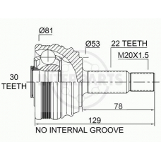 OJ-1723 InterParts Шарнирный комплект, приводной вал