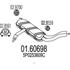 01.60698 MTS Глушитель выхлопных газов конечный