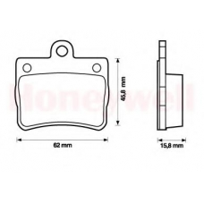 573053B BENDIX Комплект тормозных колодок, дисковый тормоз