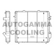 100895 AUTOGAMMA Радиатор, охлаждение двигателя