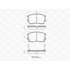 363702160569 MAGNETI MARELLI Комплект тормозных колодок, дисковый тормоз