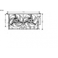 PE7538 AVA Вентилятор, охлаждение двигателя