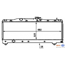 8MK 376 718-351 HELLA Радиатор, охлаждение двигателя