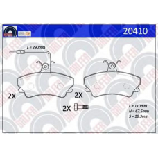 20410 GALFER Комплект тормозных колодок, дисковый тормоз