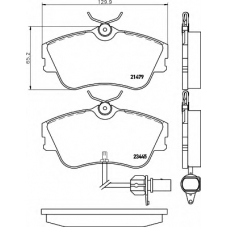8DB 355 018-621 HELLA Комплект тормозных колодок, дисковый тормоз