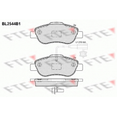 BL2544B1 FTE Комплект тормозных колодок, дисковый тормоз