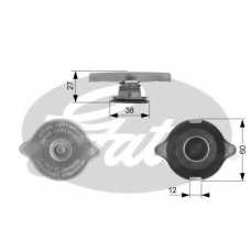 RC107 GATES Крышка, радиатор