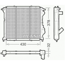 DRM23027 DENSO Радиатор, охлаждение двигателя