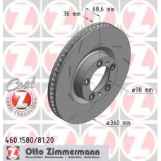 460.1581.20 ZIMMERMANN Тормозной диск