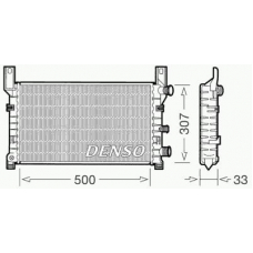 DRM10035 DENSO Радиатор, охлаждение двигателя