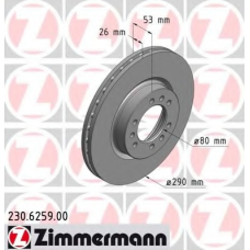 230.6259.00 ZIMMERMANN Тормозной диск