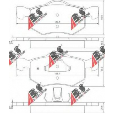 37255 OE ABS Комплект тормозных колодок, дисковый тормоз