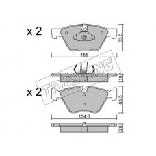 935.0 TRUSTING Комплект тормозных колодок, дисковый тормоз