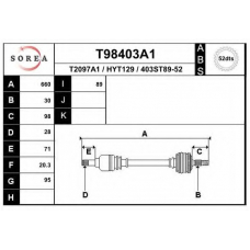 T98403A1 EAI Приводной вал