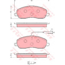 GDB1627 TRW Комплект тормозных колодок, дисковый тормоз