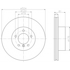 8DD 355 109-961 HELLA PAGID Тормозной диск