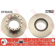 DF5042S TRW Тормозной диск