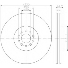 8DD 355 120-281 HELLA Тормозной диск