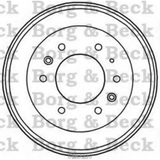 BBR7230 BORG & BECK Тормозной барабан