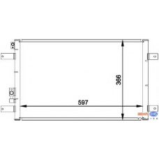 8FC 351 036-111 HELLA Конденсатор, кондиционер