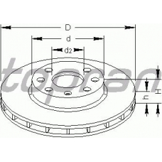 200 942 TOPRAN Тормозной диск