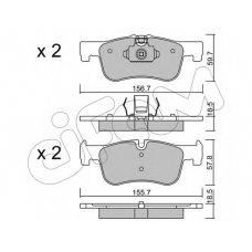 822-959-0 CIFAM Комплект тормозных колодок, дисковый тормоз