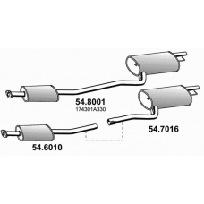 54.7016 ASSO Глушитель выхлопных газов конечный