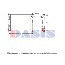 180063N AKS DASIS Радиатор, охлаждение двигателя