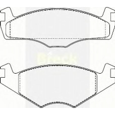 20887 20 702 00 BRECK Комплект тормозных колодок, дисковый тормоз