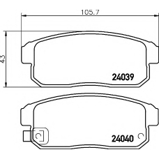 8DB 355 010-891 HELLA PAGID Комплект тормозных колодок, дисковый тормоз