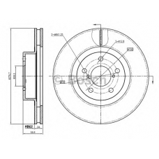 0 986 BB4 345 BOSCH Тормозной диск