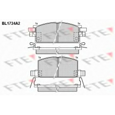 BL1724A2 FTE Комплект тормозных колодок, дисковый тормоз