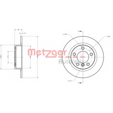 6110645 METZGER Тормозной диск