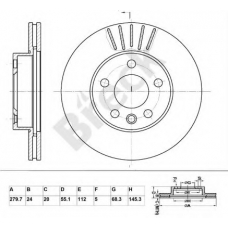 BR 354 VA100 BRECK Тормозной диск