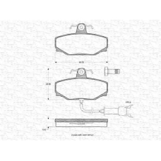 363702160853 MAGNETI MARELLI Комплект тормозных колодок, дисковый тормоз