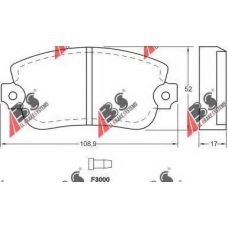 36083 ABS Комплект тормозных колодок, дисковый тормоз