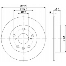 8DD 355 120-531 HELLA Тормозной диск