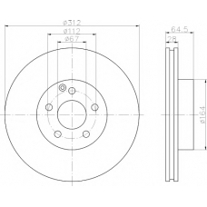 8DD 355 108-811 HELLA PAGID Тормозной диск