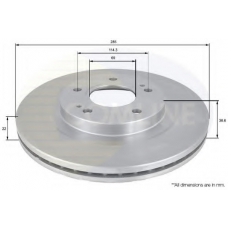 ADC0361V COMLINE Тормозной диск