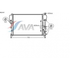 MS2447 AVA Радиатор, охлаждение двигателя