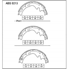 ABS0213 Allied Nippon Колодки барабанные