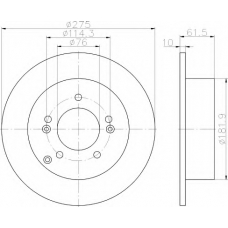 8DD 355 115-991 HELLA Тормозной диск