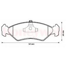 571913B BENDIX Комплект тормозных колодок, дисковый тормоз